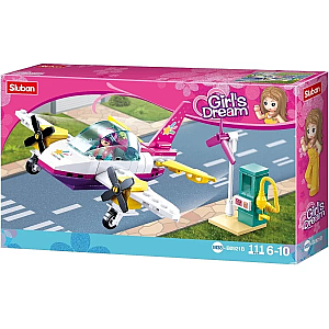 Конструктор Sluban Girls Dream M38-B0921B Частный самолет, 111 деталей, 1 фигурка