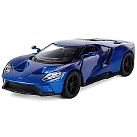 Машинка металлическая Kinsmart 1:38 2017 Ford GT инерционная, дверь открывается KT5391W / Синий