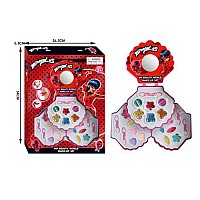 Детский набор косметики FX770-9EE "Lady Bug" 3 яруса, тени, помада, лак и аксессуары