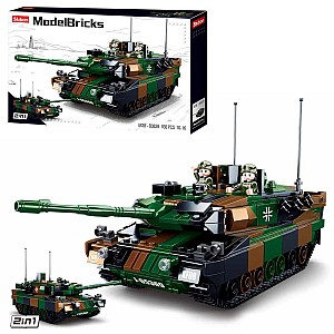 Конструктор Sluban ModelBricks M38-B0839 Танк Leopard 2A4/2A5 2 в 1, 766 деталей