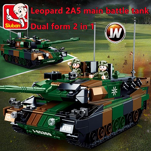 Конструктор Sluban ModelBricks M38-B0839 Танк Leopard 2A4/2A5 2 в 1, 766 деталей