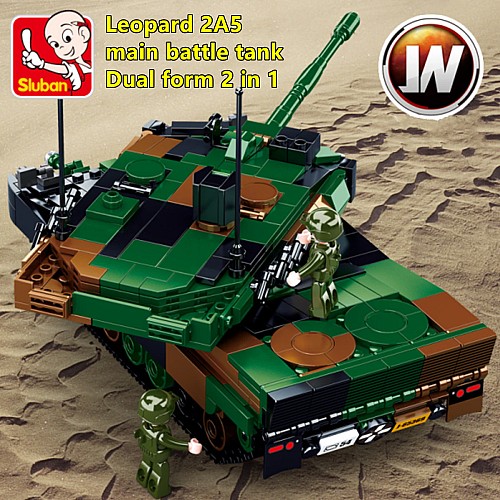 Конструктор Sluban ModelBricks M38-B0839 Танк Leopard 2A4/2A5 2 в 1, 766 деталей