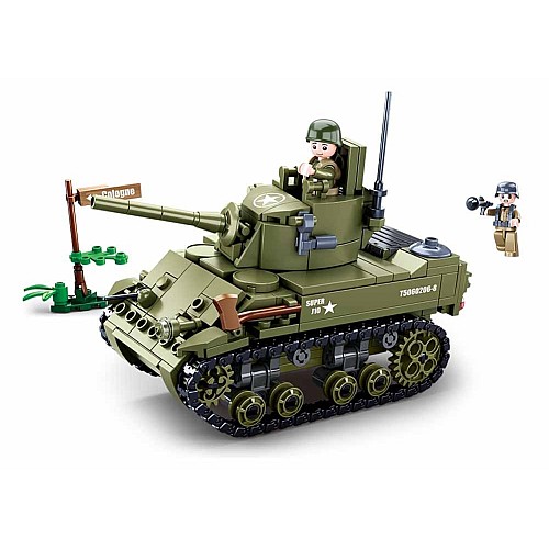 Конструктор Sluban Army WW2 M38-B0856 Американський легкий танк M5 Stuart, 344 деталі