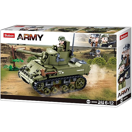 Конструктор Sluban Army WW2 M38-B0856 Американський легкий танк M5 Stuart, 344 деталі