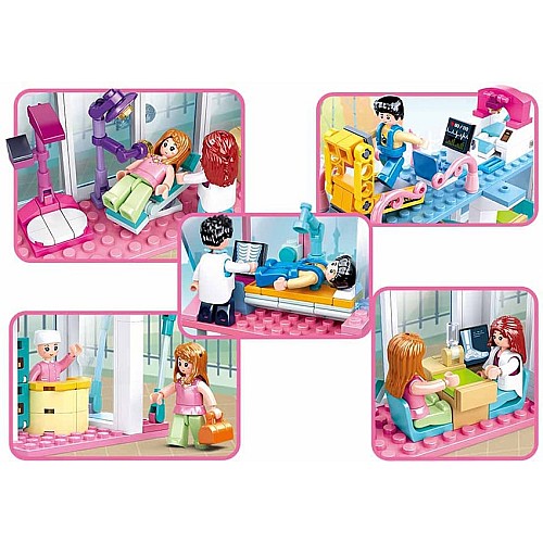 Конструктор Sluban Girls Dream M38-B0799 Больница, 459 деталей, 5 фигурок