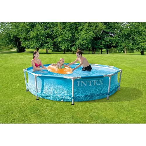Бассейн каркасный Intex 28206NP Metal Frame 305×76 см "Beachside", объём 4485 л