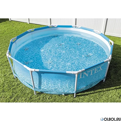 Бассейн каркасный Intex 28206NP Metal Frame 305×76 см "Beachside", объём 4485 л