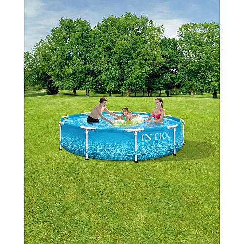 Бассейн каркасный Intex 28206NP Metal Frame 305×76 см "Beachside", объём 4485 л
