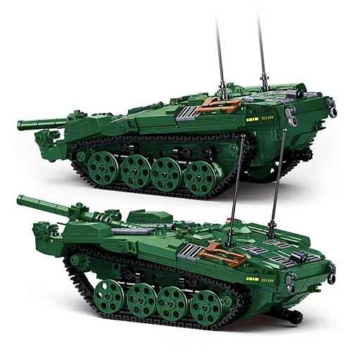 Конструктор Sluban Шведский Танк STRV-103 с фигурками, 692 детали, M38-B1010