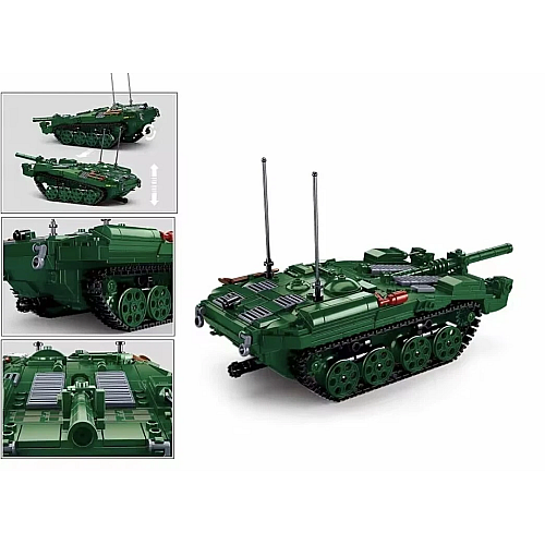 Конструктор Sluban Шведский Танк STRV-103 с фигурками, 692 детали, M38-B1010