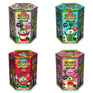 Набір для творчості Danko Toys Grass Monsters Head GMH-01-01U-08U «Трав'яний монстрик», 8 видів