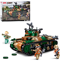 Конструктор Sluban Army WW2 M38-B1107 Японский средний танк Type 97 Chi-Ha 2в1, 563 детали