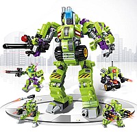 Конструктор QMAN 1802 Робот-трансформер (4 в 1) (Цена за комплект – 4 конструктора)