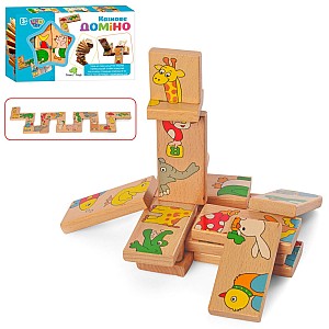 Доміно дерев'яне дитяче Казкове доміно Тварини Tree Toys, MD 2146