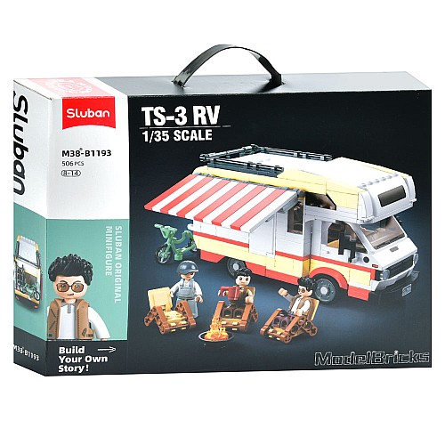 Конструктор Sluban ModelBricks M38-B1193 Дом на колесах TS-3 RV 1:35, 506 деталей