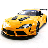 Машинка металева Kinsmart 1:36 Toyota GR Supra Racing Concept KT5421W інерційна, двері відчиняються / Жовтий