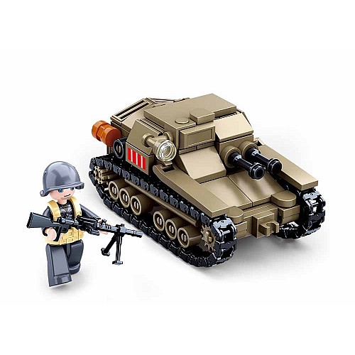 Конструктор Sluban Army WW2 M38-B0709 Итальянская танкетка Carro Veloce 33, 183 детали
