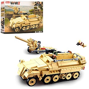 Конструктор Sluban WWII M38-B0695 Немецкий БТР Sd.Kfz. 251 и пушка, 460 дет.