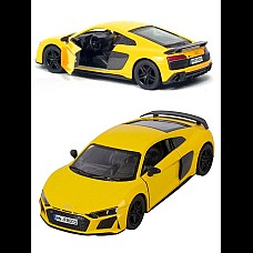 Металева машинка Kinsmart 1:36 2020 Audi R8 Coupe, інерційна, Жовта, KT5422W
