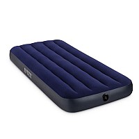 Надувний матрац одномісний Classic Downy Airbed, велюровий 76х191х25см INTEX 64756