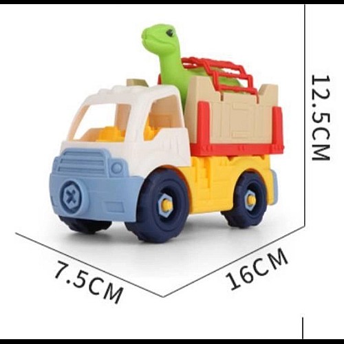 Дитяча машинка-конструктор 368 на шурупах, з динозавром