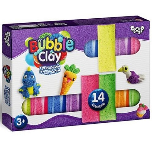 Набір "Bubble Clay" Кульковий пластилін 14 кольорів