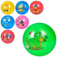 М'яч дитячий MS 3615 (240шт) 9 дюймів, малюнок, ПВХ, 57-62г, 5 кольорів (мікс видів), 10шт у кул.