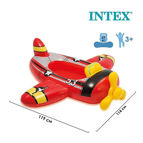 Коло для плавання дитячий пліт-човник "Літак", INTEX 59380