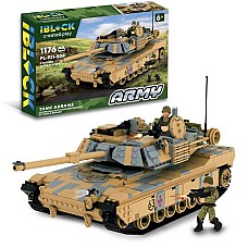Конструктор IBLOCK Армія, Танк M1 Abrams, 1176 деталей, 2 фігурки PL-921-504