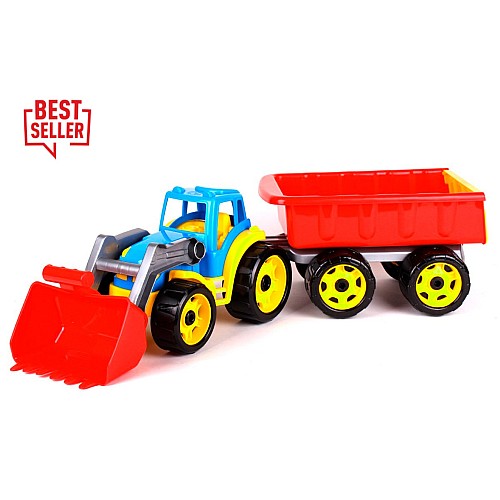 Іграшка Трактор з причепом та з рухомим ковшем 3688 СККП