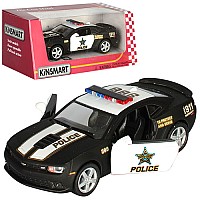 Металева машинка Kinsmart 1:38 2014 Chevrolet Camaro (Police) KT5383WP, інерційна
