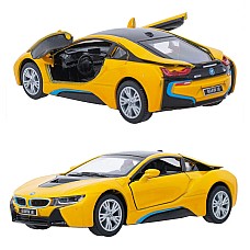 Машинка металева Kinsmart 1:36 BMW i8 KT5379WA інерційна / колір Жовтий