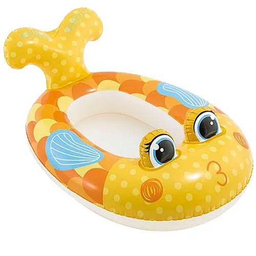 Коло для плавання дитячий пліт-човник "Рибка", INTEX 59380