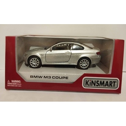 Масштабна модель Kinsmart BMW M3 Coupe 1:36 KT5348W (срібляста)