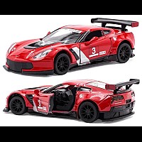 Машинка металева Kinsmart Corvette C7. R Race Car 2016. Червона (KT5397W)