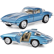 Машинка металева Kinsmart 1:36 1963 Corvette Sting Ray KT5358W інерційна, двері відчиняються / Синя