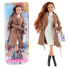 Лялька Defa Lucy Осіння колекція в Коричневому пальті 8419-BF
