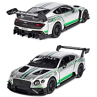 Металева машинка Kinsmart 1:38 "Bentley Continental GT3" інерційна, Срібляста, KT5417W