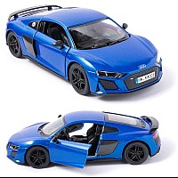 Металлическая машинка Kinsmart 1:36 2020 Audi R8 Coupe, инерционная, синяя, KT5422W