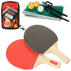Набор для настольного тенниса: 2 ракетки, 3 мяча, сетка с креплением MS0224 №2 в чехле