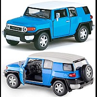 Металева машинка Kinsmart 1:36 Toyota FJ Cruiser KT5343W, інерційна в коробці / Колір Синій