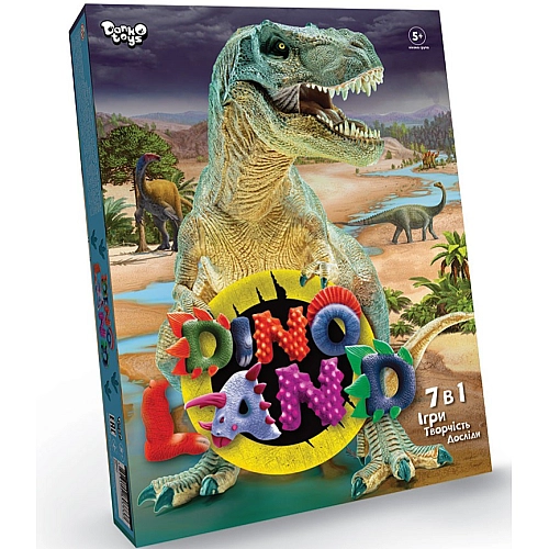 Набір Danko Toys "Dino Land 7в1": Ігри, Творчість, Досліди для Дітей
