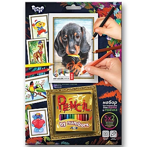 Творчий набір для розмальовки олівцями за номерами PBN-01-02