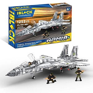 Конструктор IBLOCK Винищувач "МіГ-29" 1252 деталі + 3 фігурки PL-921-481