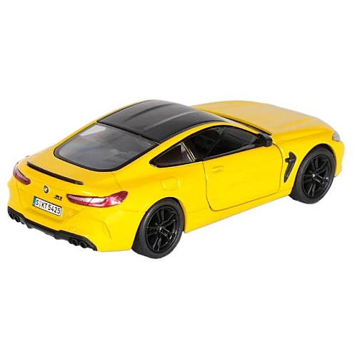 Машинка металева Kinsmart 1:38 BMW M8 Competition Coupe KT5425W інерційна, двері відчиняються / жовтий