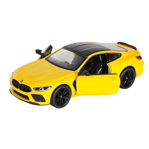 Машинка металева Kinsmart 1:38 BMW M8 Competition Coupe KT5425W інерційна, двері відчиняються / жовтий