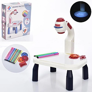Дитячий світлодіодний столик проектор для малювання ZB-8010