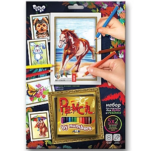 Творчий набір для розмальовки олівцями за номерами PBN-01-03