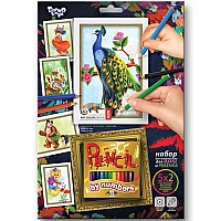 Творчий набір для розмальовки олівцями за номерами PBN-01-04