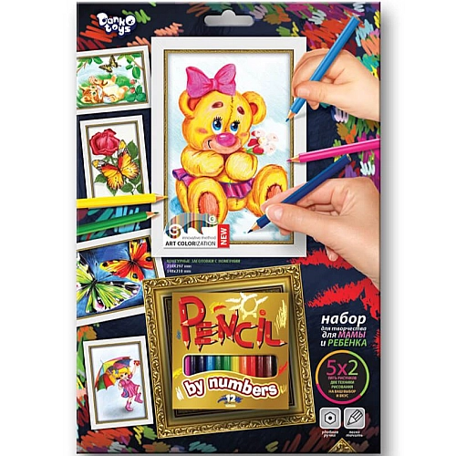 Творчий набір для розмальовки олівцями за номерами PBN-01-05